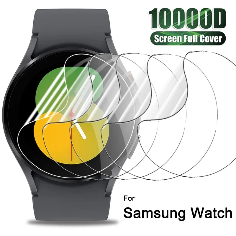 1-5 uds Protector de pantalla completa para Samsung Galaxy Watch7 6 5 4 40/44mm película protectora de hidrogel para reloj clásico 43mm 47mm