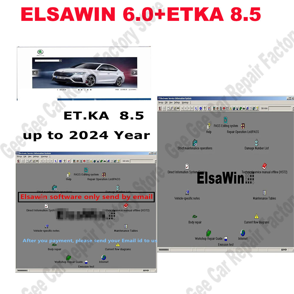 Новейшее программное обеспечение для ремонта автомобилей Elsawin 6.0 и Etka 8.5: каталог электронных компонентов и обслуживания для американских и европейских моделей