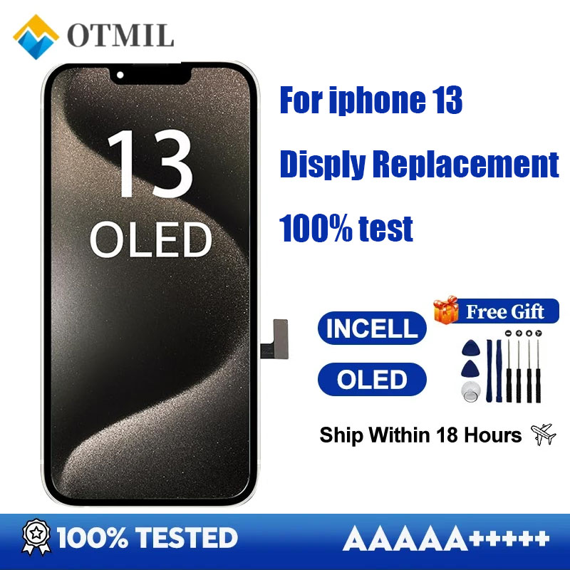 OLED LCD-экран для iPhone 13, 6,1-дюймовый FHD-дисплей с True Tone, сенсорный экран, замена Face ID A2482/ A2631/ A2634/ A2635/ A2633