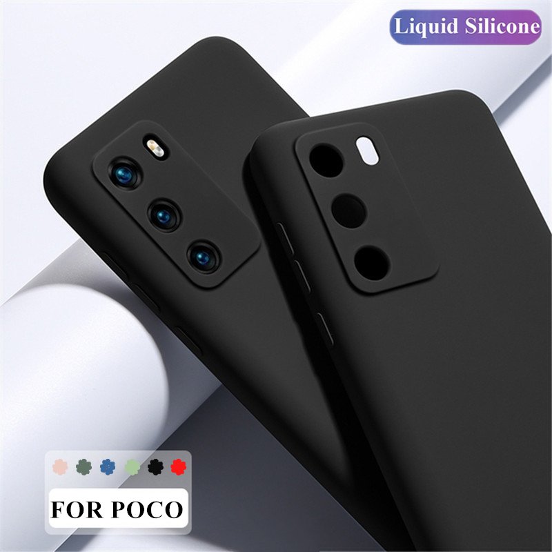 Für Poco M3 Pro Fall Abdeckung Für Xiaomi Poco M4 M3 X4 X3 Pro Fall Fundas Coque Original Flüssigkeit Silikon Fall Poco m3