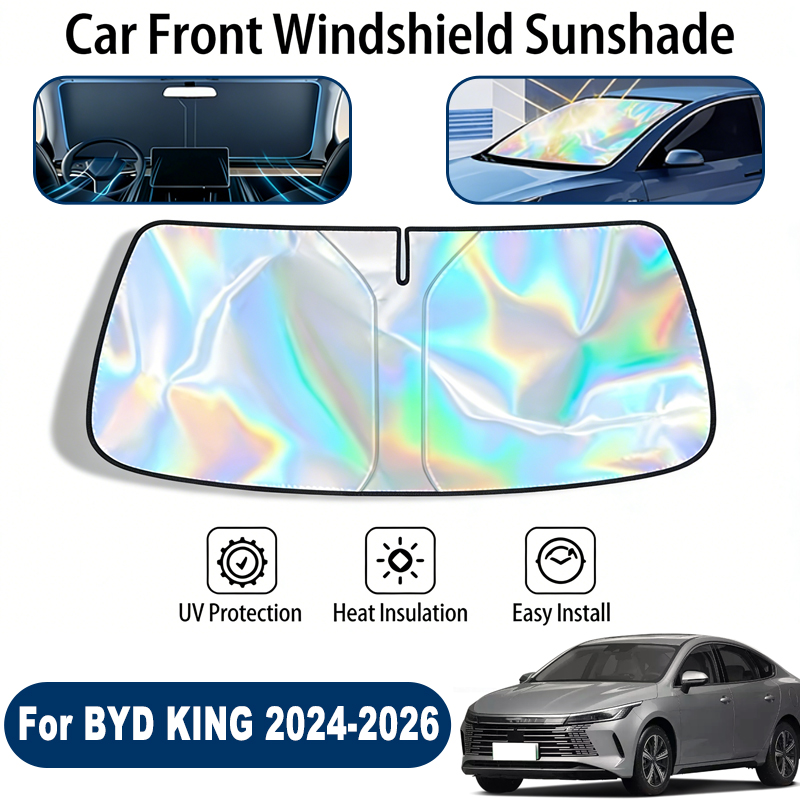Osłona przeciwsłoneczna na przednią szybę do BYD KING 2024-2026, składana, odblaskowa, chroniąca przed promieniowaniem UV, akcesoria do ochrony przed słońcem.