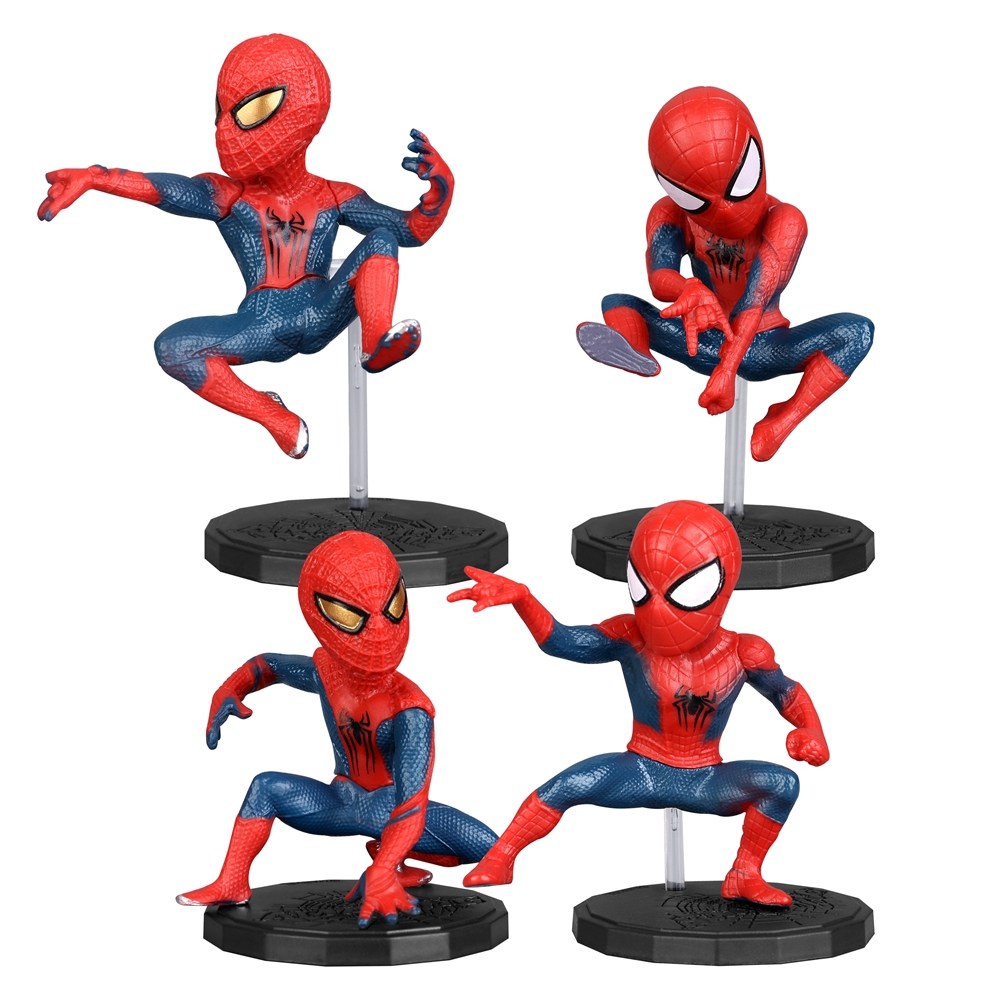 Набор из 4 фигурок супергероев Hasbro Movie Superhero Spider, 6-8 см, коллекционные мини-куклы, игрушки-модели, подарок
