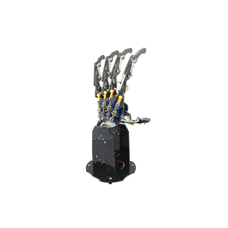 5 dof Robot ชุดหุ่นยนต์ห้านิ้วสำหรับการศึกษาหุ่นยนต์กลไกโลหะสำหรับการเขียนโปรแกรม DIY แขนซ้ายและขวา
