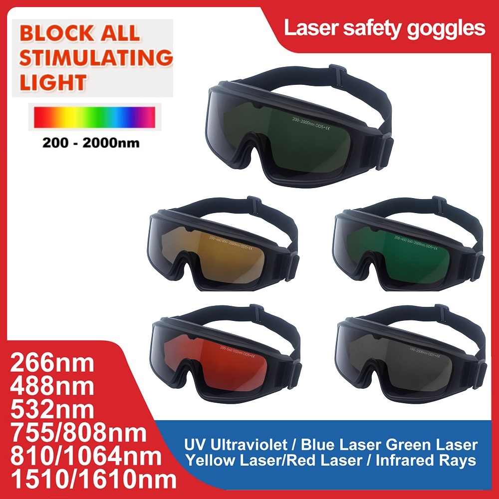 Laserowe gogle ochronne Okulary ochronne na podczerwień EPI UV IPI IR IPL Włosy FPV Okulary ochronne do spawania Wszystkie długości fali 200-2000nm