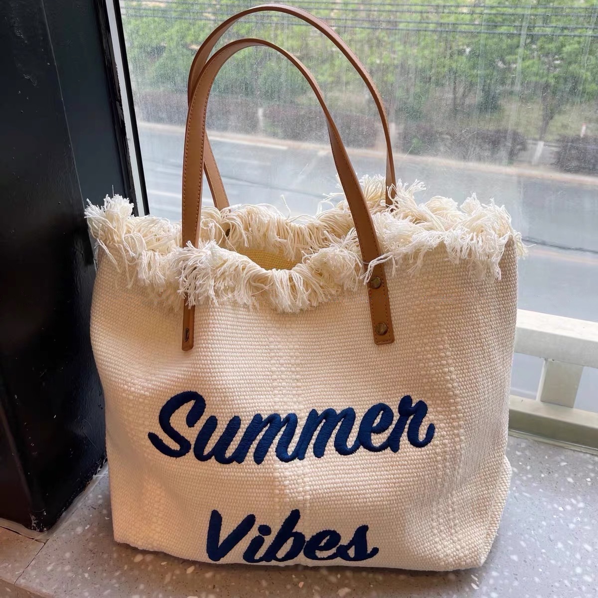 Canvas dameshandtassen Grote draagtas Strandtas Boodschappentassen Onderarmschoudertas voor dames Casual tassen met tophandvat