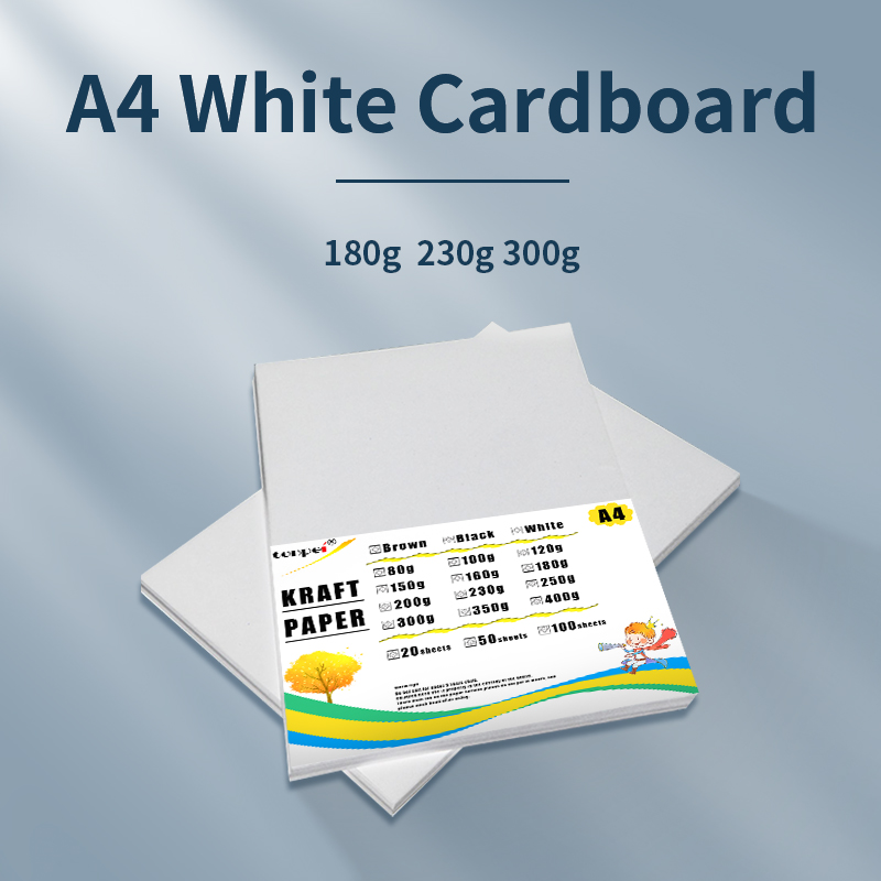 A4 Weißer Karton DIY handgemachtes Kartenpapier Dicke Aquarellmalerei Handkopie Pappe Visitenkarte 180 230 300G Karton