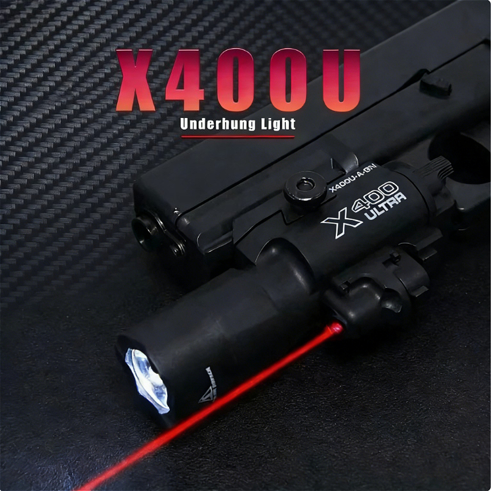 X400 Nylon LED-zaklamp 200LM wit licht, compacte buitenlamp compatibel met 20 mm rail voor teamspellen