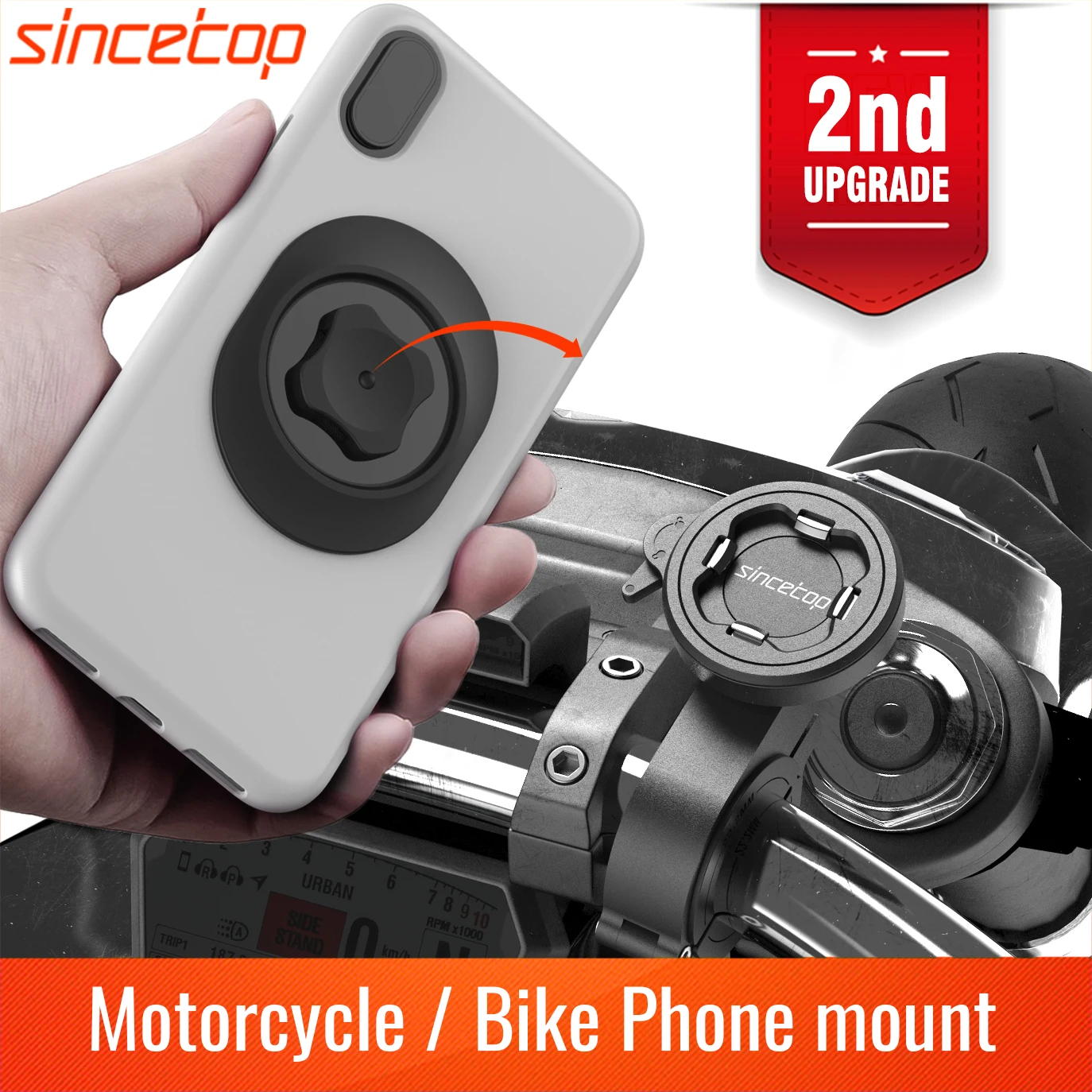 Universal Sepeda Motor Sepeda Ponsel Pemegang Sepeda Moto Aluminium Cepat Mount Berdiri Sepeda Gunung Stang Braket Upgrade