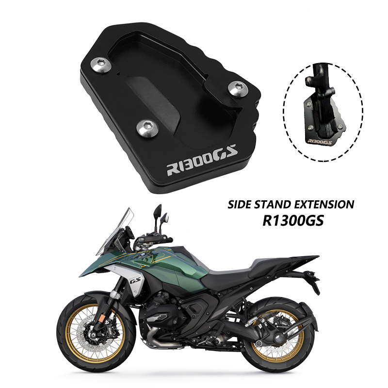 Motocicleta Kickstand para BMW, Side Stand, Extension Pad, Placa de Apoio, Pé R 1300 GS ADV Adventure GS1300 2023 2024