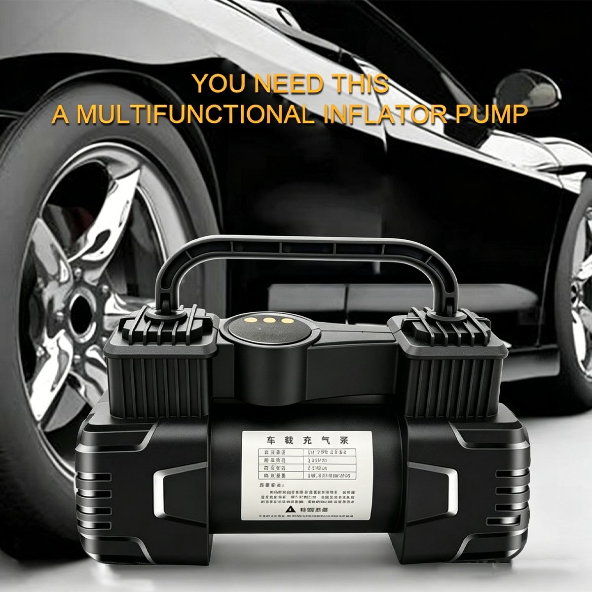 12V 150PSI Mini Luft Kompressor Dual Zylinder Heavy Duty Reifen Inflator Mit LED Licht Auto Elektrische Luftpumpe Auto aufblasbare Werkzeug
