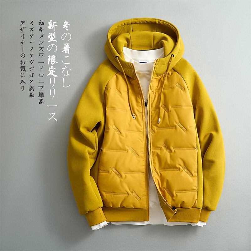 Jaqueta grossa e quente de algodão masculina, casaco casual solto, confortável tamanho grande, moda esportiva, outono e inverno, 2024
