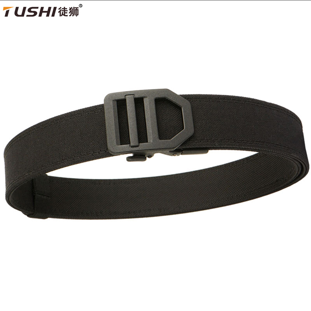 TUSHI Riem Militaire riem voor heren Stevig nylon metalen automatische gesp Politie Duty riem Tactische buitengordel IPSC-accessoires
