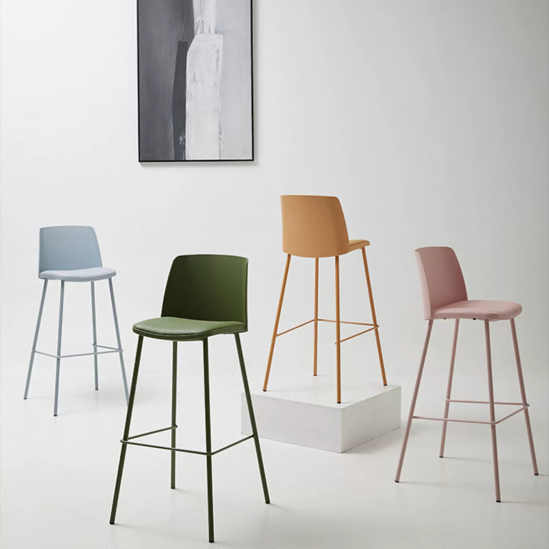 Cadeiras de bar modernas nórdicas, luxuosas, para sala de estar, minimalistas, confortáveis, móveis para salão