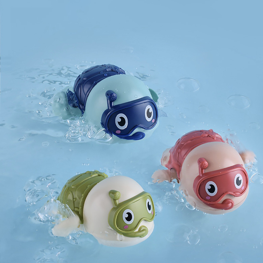 Juguete de Baño de Cuerda para Bebés, Tortuga Nadadora de Cuerda Adorable, Juguete Mecánico Acuático para Piscina y Playa para Niños
