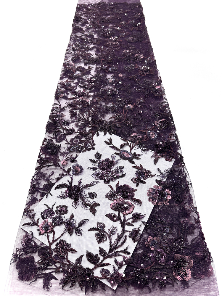 Wholesa Sequins Lace Fabric Fashion Nigerian Embroidery Sequins Tulle Lace Fabric 2026 High Quality For Sewing Cloth Party Dress
