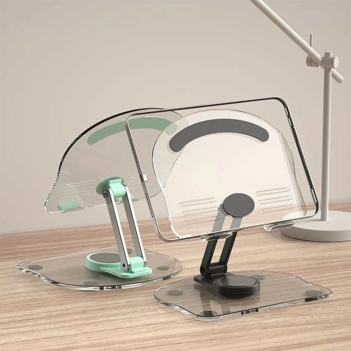 Acrílico transparente Desktop Phone Stand, adequado para iPad Pro 9.7 Air 4 5 Mini 6 11 Mi Pad