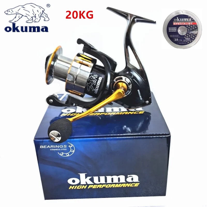 New Okuma (Baoxiong) All Metal Fishing Boat 10KG Brake Force Gapless Spinning Wheel Sea Pole Remote Casting Wheel 1000-7000