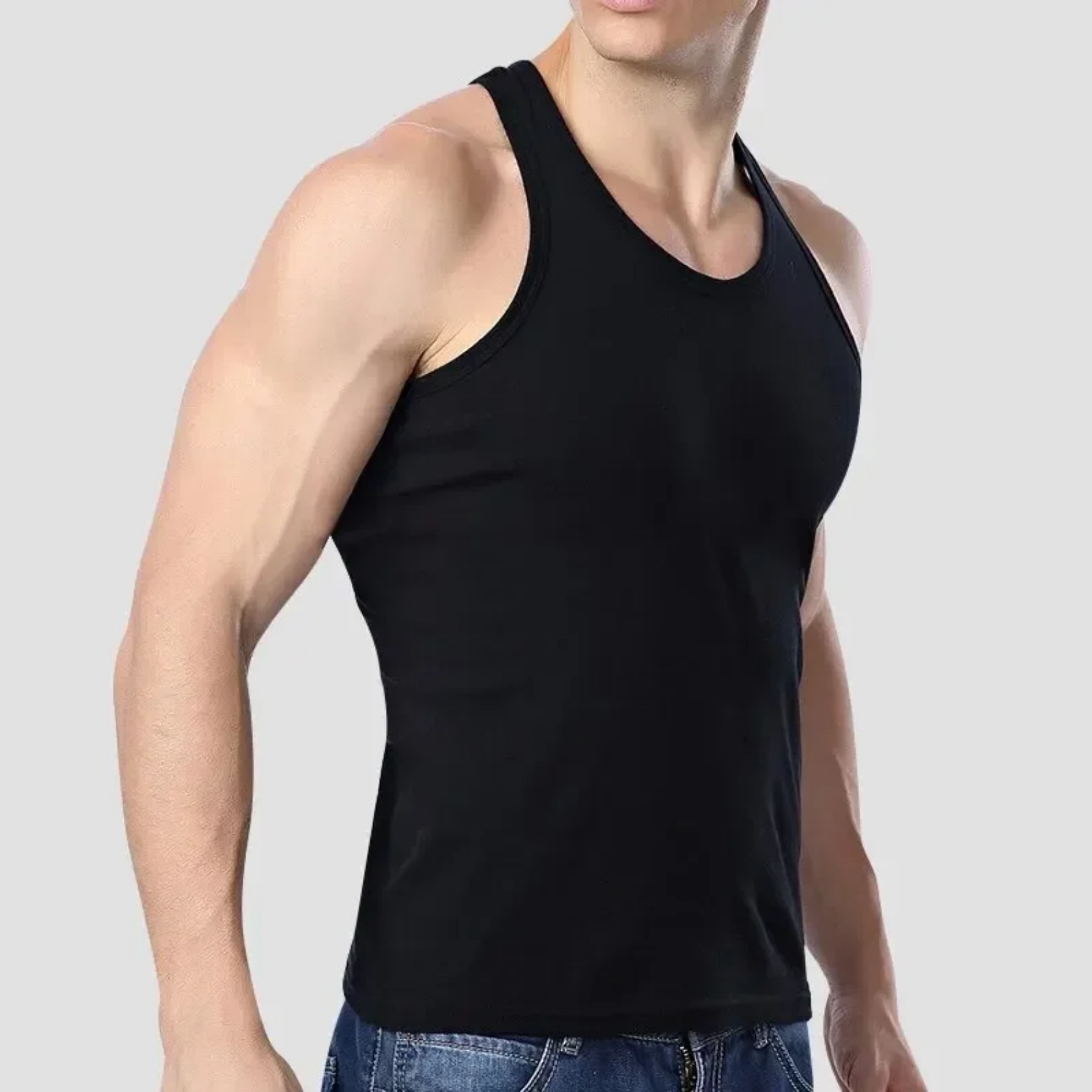 Camiseta sin mangas ajustada de verano para hombre 2026, chaleco ligero de algodón transpirable de secado rápido, camisa sin mangas deportiva informal para exteriores