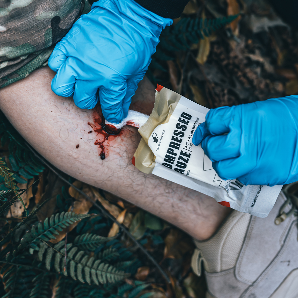 RHINO RESCUE Стерильная компрессионная марля для экстренной перевязки ран, первой помощи и травматологической аптечки