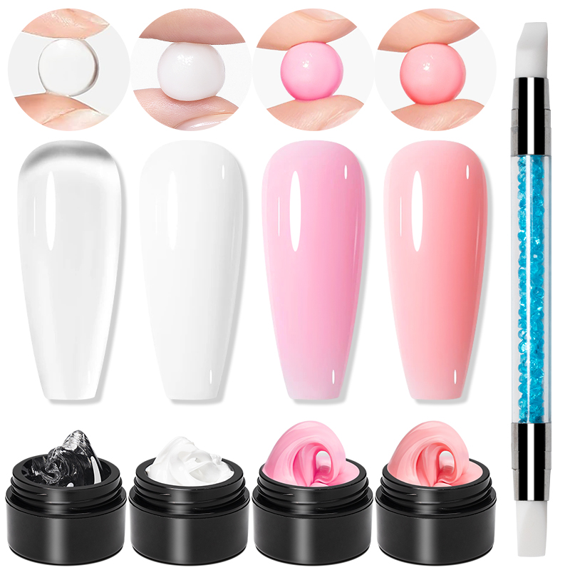 AWStorG 5 sztuk/zestaw stałe przedłużanie paznokci żel rzeźba kwiat Nail Art budynek żel UV półtrwałe przedłużanie palców lakier do paznokci