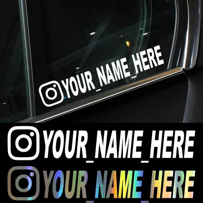 Имя пользователя, персонализированные виниловые наклейки на Instagram для Instagram FACEBOOK, персонализация, необходимое для ремонта, автомобильная наклейка