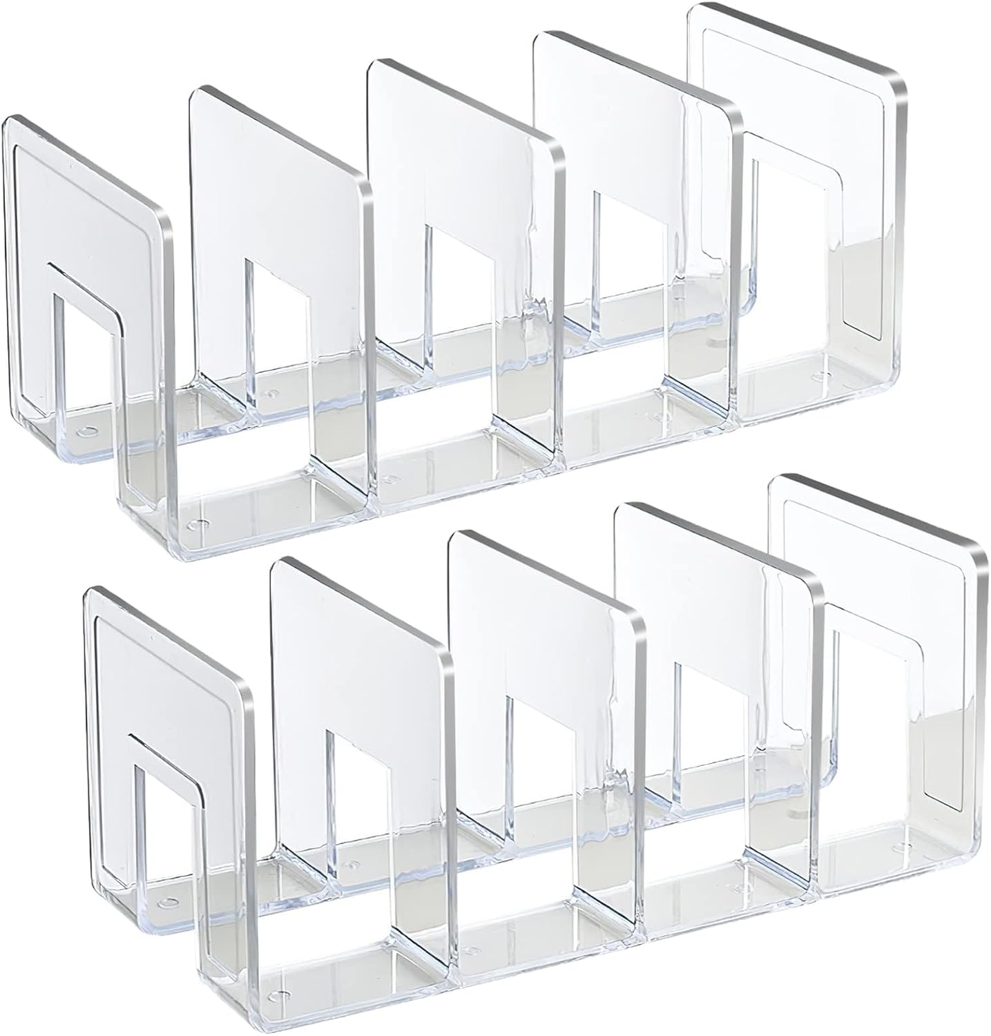 1/2pcs Acrylic File Holder, Clear File Sorter Desk File Organizer, Sturdy Desktop File Folder Organizer Rack for Office Supplies