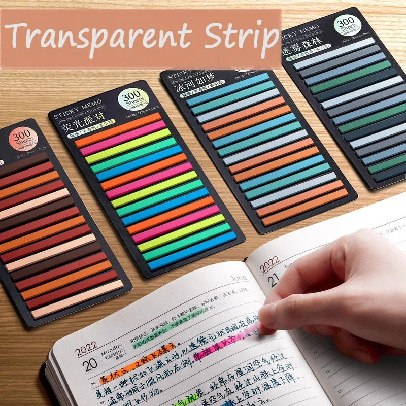 300 hojas de pegatinas de colores, pestañas de índice fluorescentes transparentes, banderas, notas adhesivas, papelería, suministros escolares y de oficina