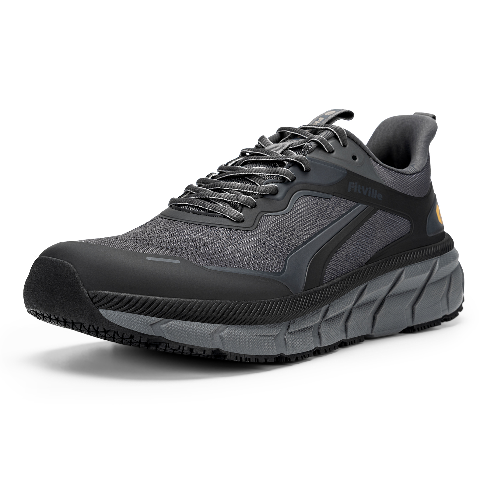 Scarpe da Corsa Extra Larghe Fitville, Sneakers Casual da Uomo con Ammortizzazione, Scarpe Sportive Traspiranti per Jogging, Supporto per l'Arco Plantare, Antiscivolo
