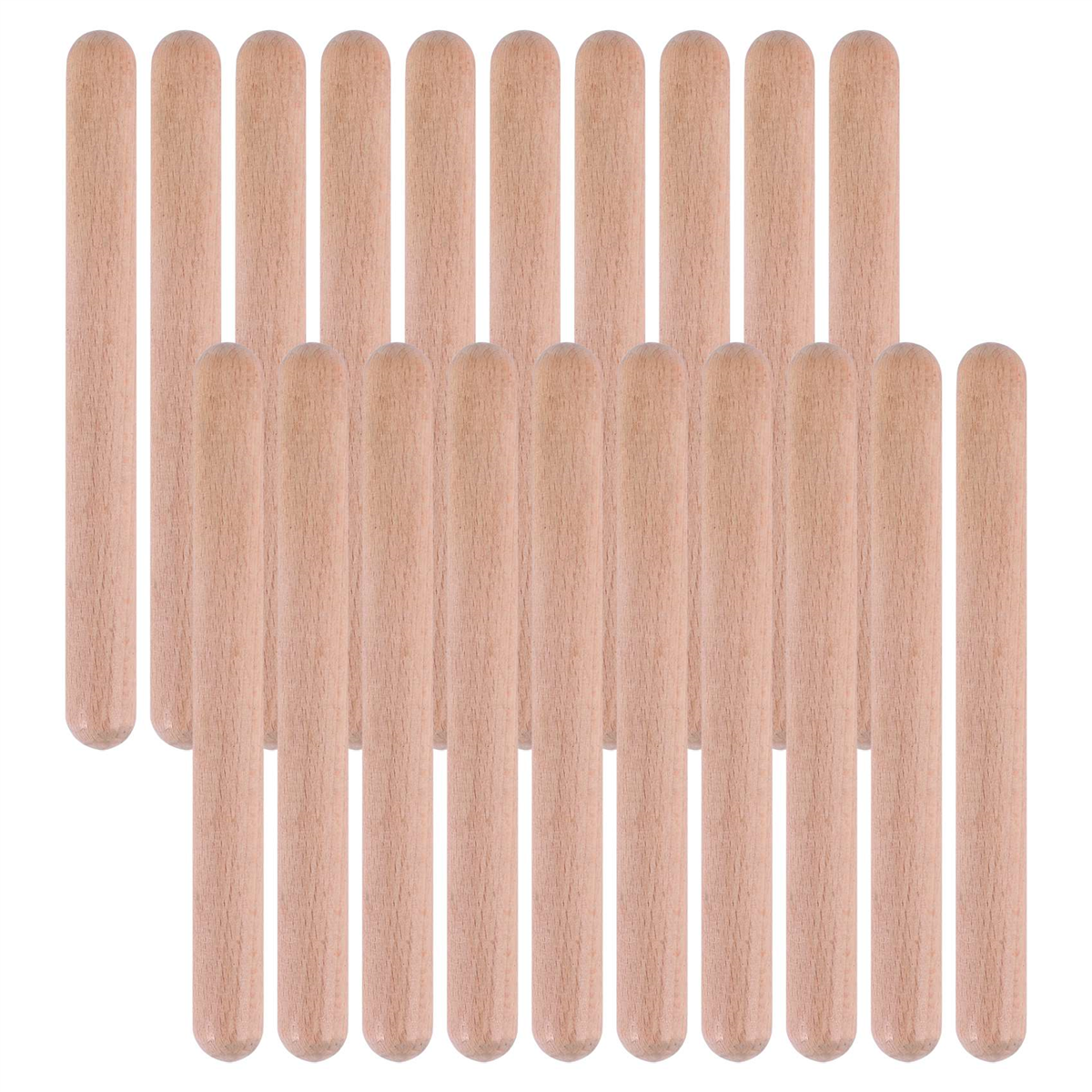 20 Stuks 8 Inch Kids Ritme Sticks Muziek Lummi Sticks Klassieke Houten Claves Muzikale Percussie-Instrument Muzikale Stokken