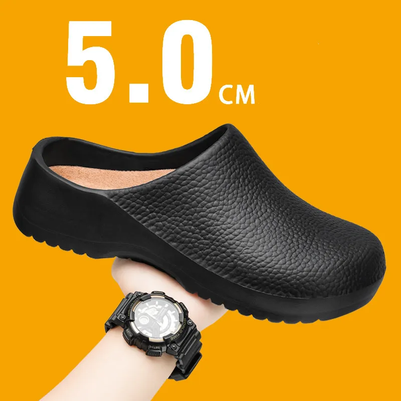 Lichtgewicht Heren Slippers Ademende Antislip Vrouwen Half Slippers Paar Casual Schoenen Waterdichte Chef-Koks Verpleegkundige Doktersschoenen