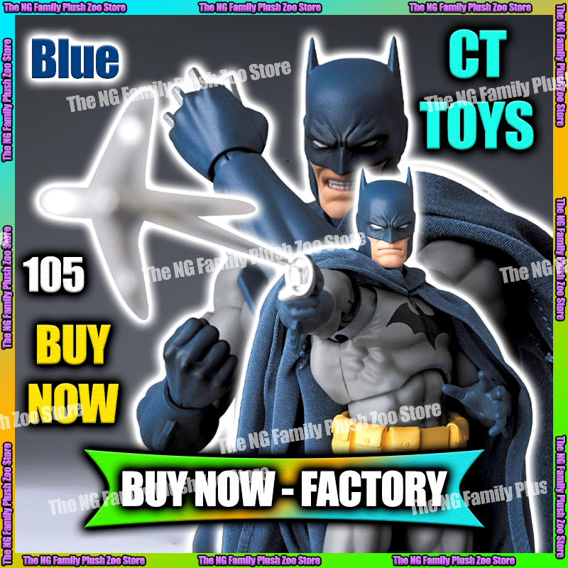 Op voorraad CT Toys Batman Blue Hush Versie Mafex 105 Zwarte Versie DC Batman Anime Action Figure Figuur Model Beeldje Cadeau Speelgoed