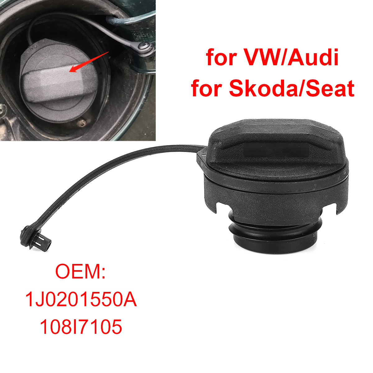 1J0201550A Car Fuel Tank Cap Filter Cover for VW Golf Jetta Passat Polo for Audi A3 A4 A6 for Skoda Octavia for Seat Leon