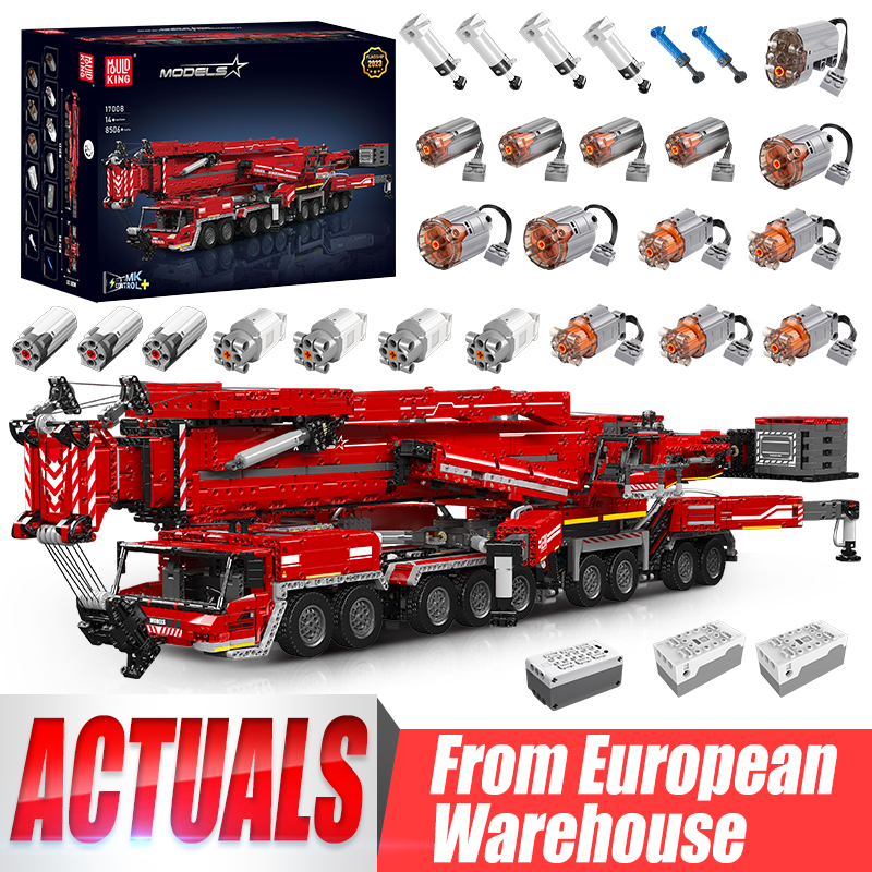 Mould King 17007 17008 Giocattoli Tecnici Camion RC Liebherr LTM 11200 Gru Modellino Costruibile Mattoncini Giocattolo per Bambini Auto di Natale
