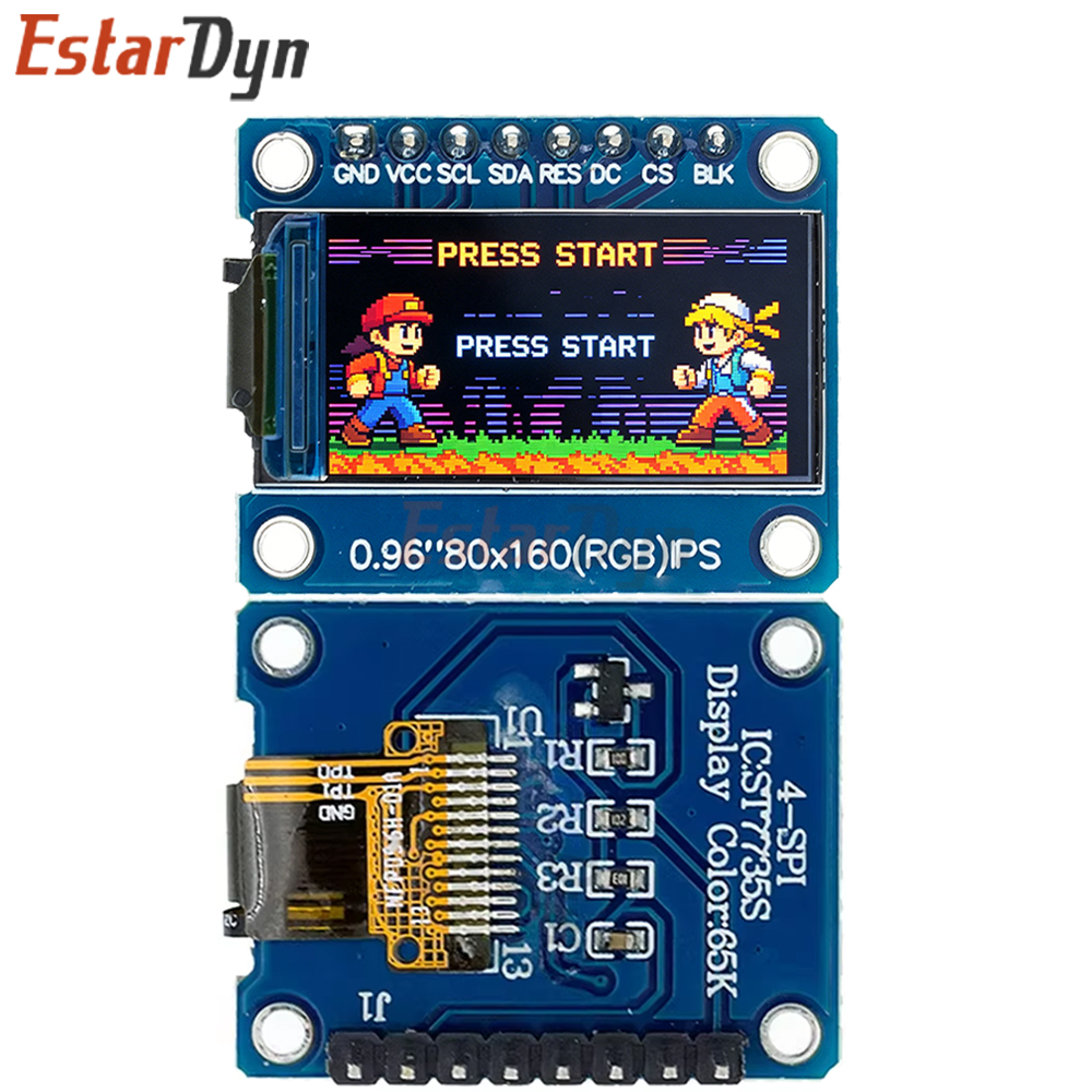 Módulo de Pantalla LCD TFT IPS Estardyn de 0.96 Pulgadas, 160x80 HD, 65K, Interfaz SPI ST7735S, 3.3V, para Proyectos DIY con Arduino y Raspberry Pi