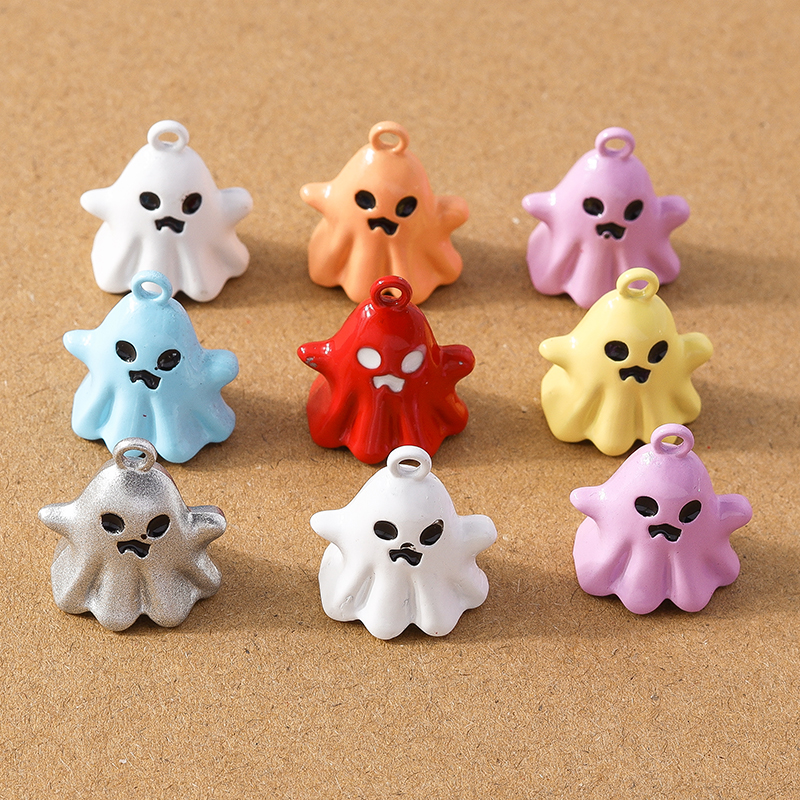 10ชิ้น20*17มิลลิเมตรน่ารักเคลือบฮาโลวีนผีเสน่ห์จี้สำหรับ DIY สร้อยคอต่างหูสร้อยข้อมือเครื่องประดับอุปกรณ์เครื่องประดับ