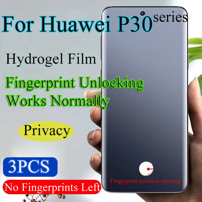 P30Pro Protezione morbida per schermo per Huawei P30 Pro Privacy Pellicola idrogel P30Pro Sblocco delle impronte digitali Funziona normalmente morbida