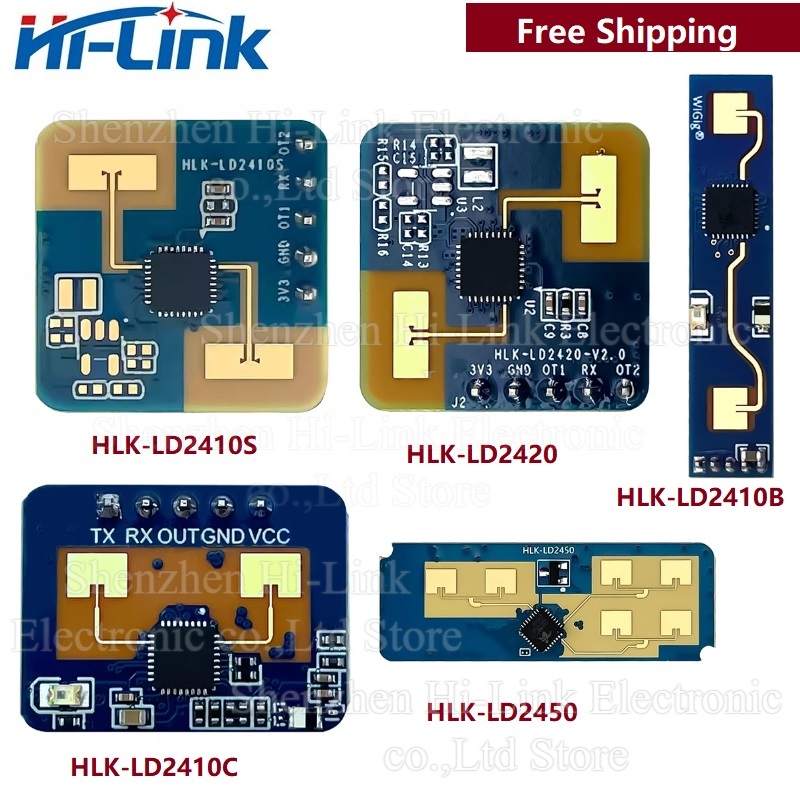 24G Free Shipping Millimeter Wave Radar Module Supports Photosensitive LD2410 LD2450 LD2420 LD2410S LD2410C