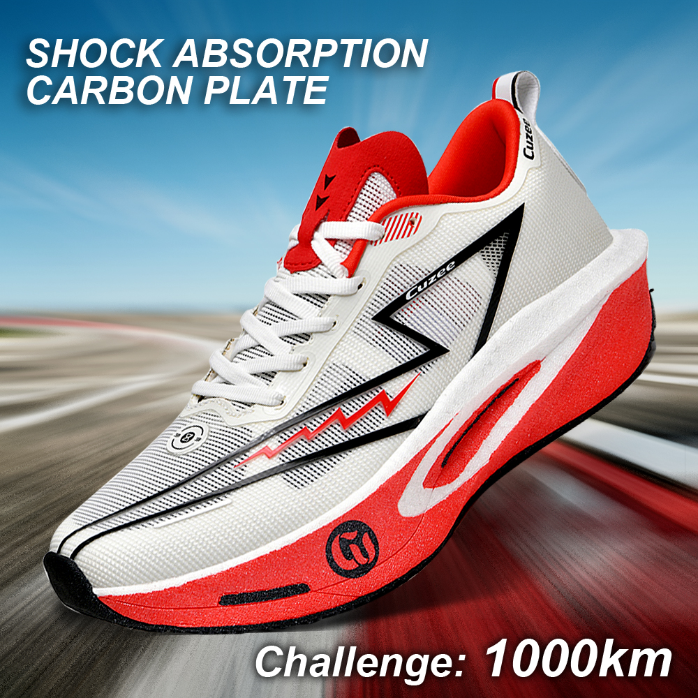 Chunta Tênis de Corrida Masculino com Placa de Carbono para Maratona, Esportivo, Respirável, Leve, e Tênis Feminino Confortável para Atividades Atléticas