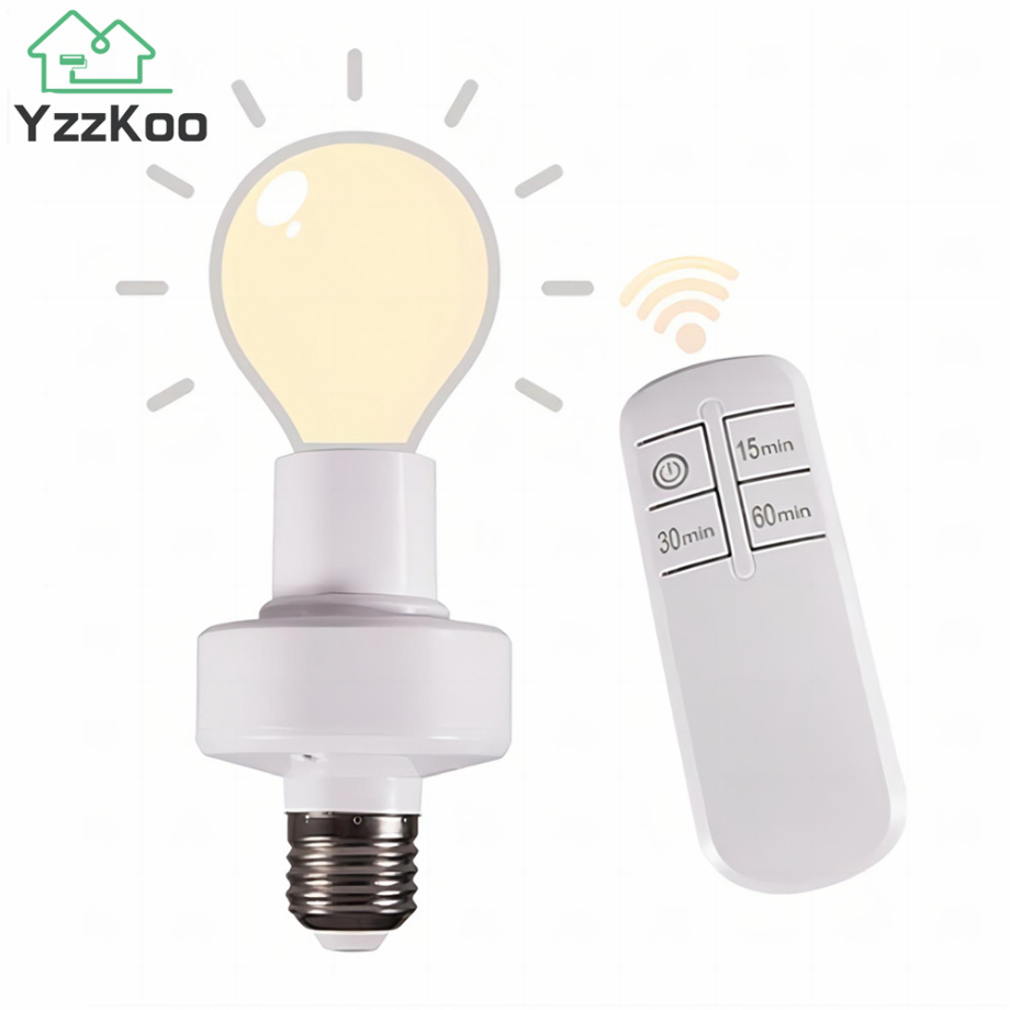 Interruptor de temporizador inteligente con Control remoto inalámbrico, portalámparas E27, 110V, 220V, interruptor de luz múltiple para habitación de bebé, interruptor de temporizador para dormitorio