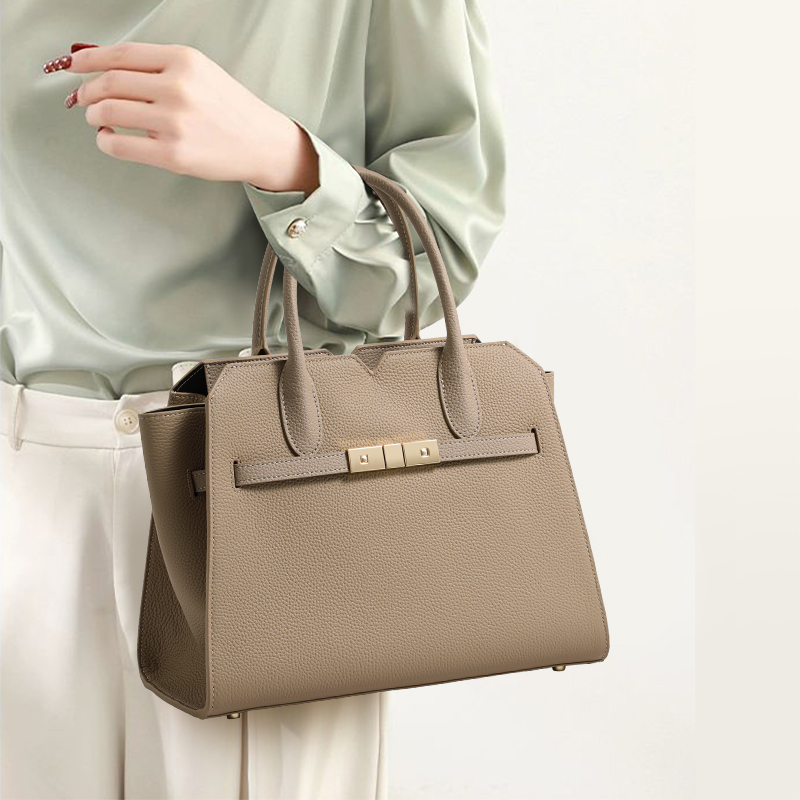 Lichte luxe lederen Birkin-tas voor dames – nieuwe stijl, grote capaciteit, enkele schouder en draagbaar