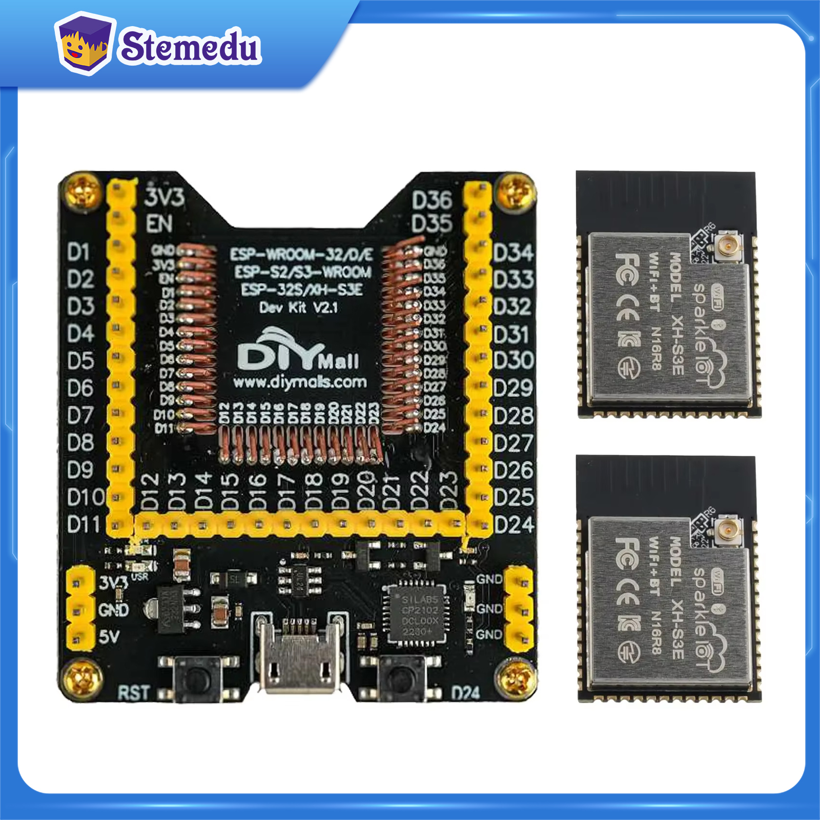Nowy moduł ESP32-S3 ESP32 XH-S3E N16R8 z wbudowanym Wifi + Bluetooth 5.0, dwurdzeniowy MCU + płytka rozwojowa z systemem do programowania.