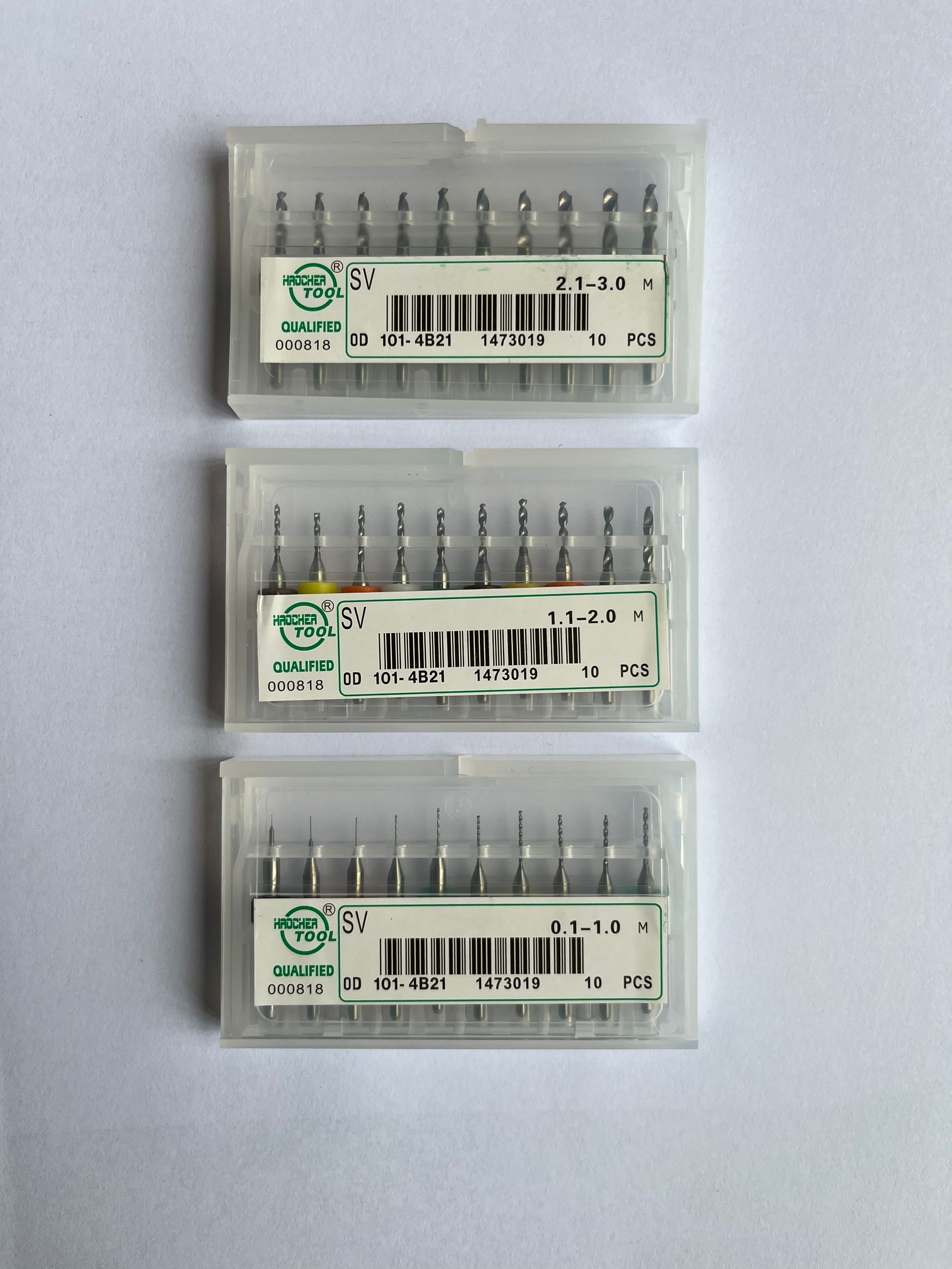 Nuevo 10 Uds. Broca PCB de aleación de tungsteno en broca de vástago 0,1/0,3/0,35/0,4/0,45/0,5/0,55/0,6-3.175mm placas de circuito brocas CNC