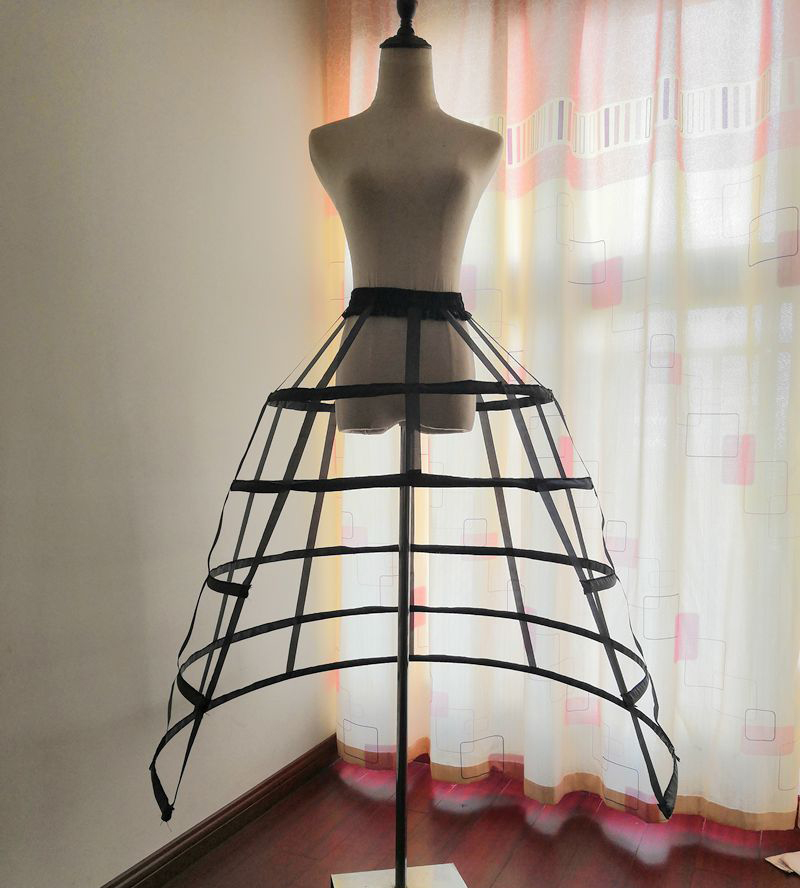 Biały czarny ślub Hollow halki 5 obręcze dla kobiety krynoliny podkoszulek na balu suknia ślubna może para vestido de novia