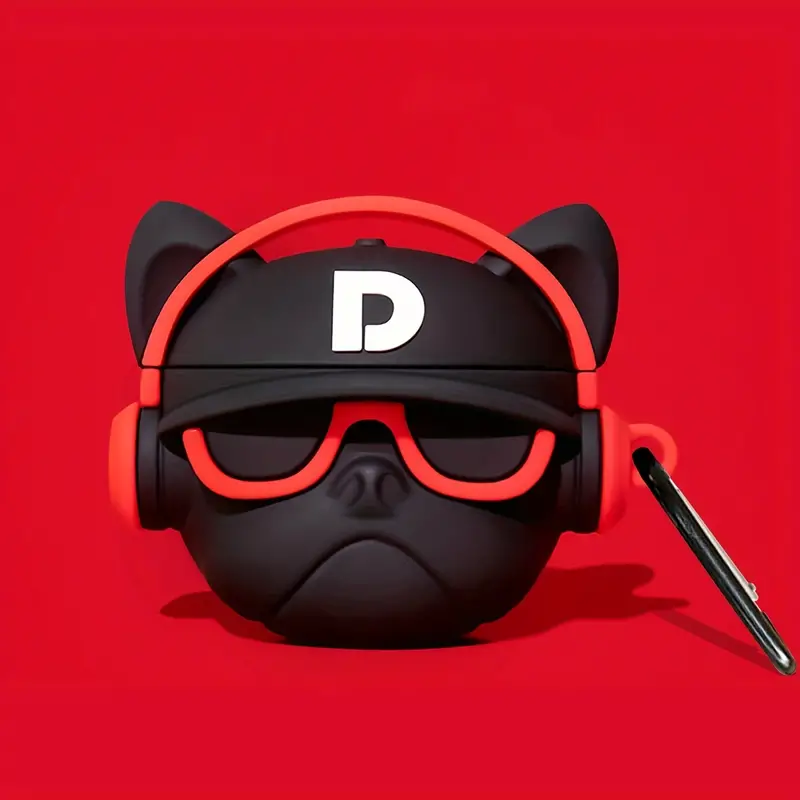 Etui na słuchawki 3D Hip-hop Bulldog do Airpods Pro 2, etui ochronne, uroczy silikonowy pokrowiec z motywem kreskówkowym do Airpods Pro
