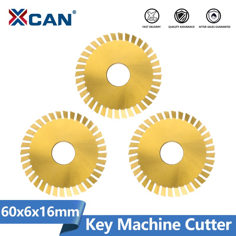 XCAN Key Copy Machine 60x6x16 มม.36/60/80/90T ไทเทเนียมเคลือบด้านเดียวใบเลื่อยสําหรับอะไหล่เครื่องตัดกุญแจเครื่องมือช่างกุญแจ