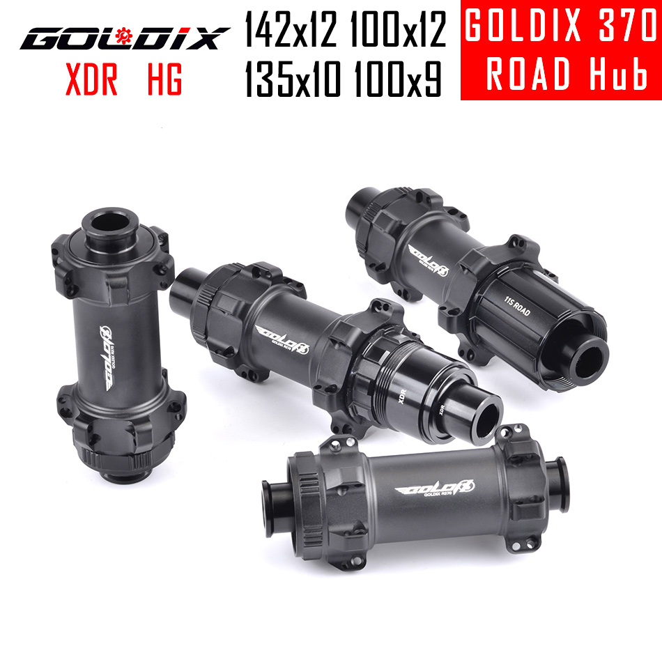 GOLDIX-Moyeux de frein à disque pour vélo de route, nervure droite, roulement scellé, super léger, central 24H 36T pour Shimano SRAM HG XDR 12S, 370