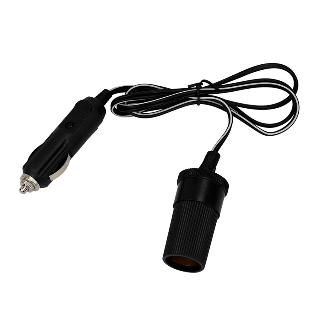 Cable de extensión de enchufe de encendedor de cigarrillos de coche, distribuidor de energía de coche de 12V, Cable de extensión de enchufe hembra para coche, suministros para coche de 1m