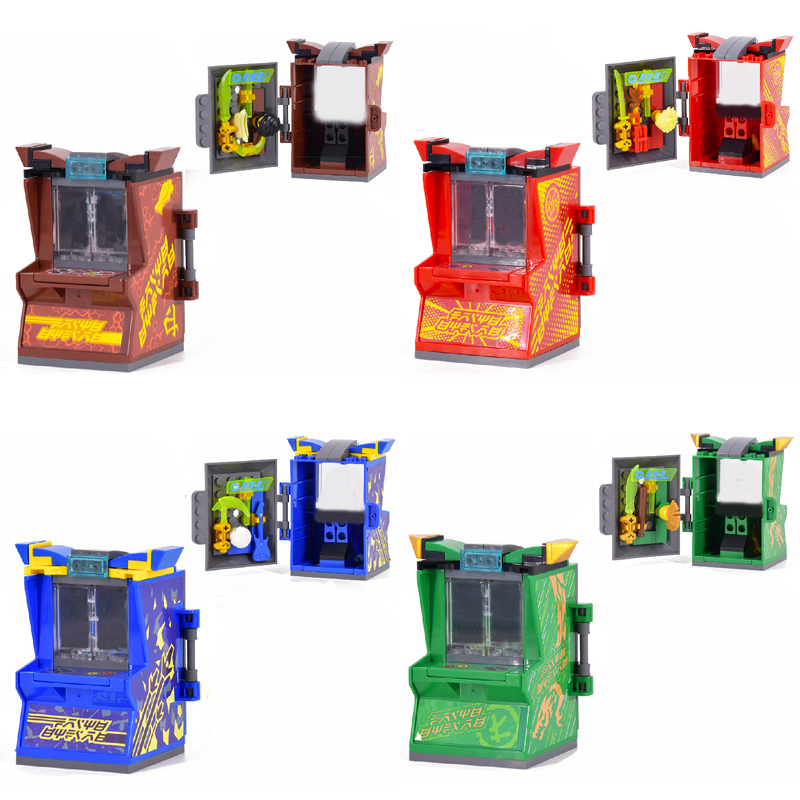 Ninja Retro Mini Arcade konsola do gier klocki KAI JAY ZANE Model cegły zestawy dla dzieci prezent dla dzieci