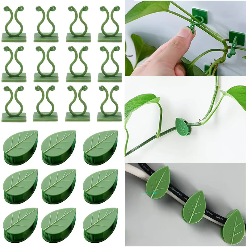 Plant Vine Traction Holder Invisible Plant Climbing Wall Fixture Clips Self-Adhesive Hook Indoor Outdoor Twisted or Fastened
