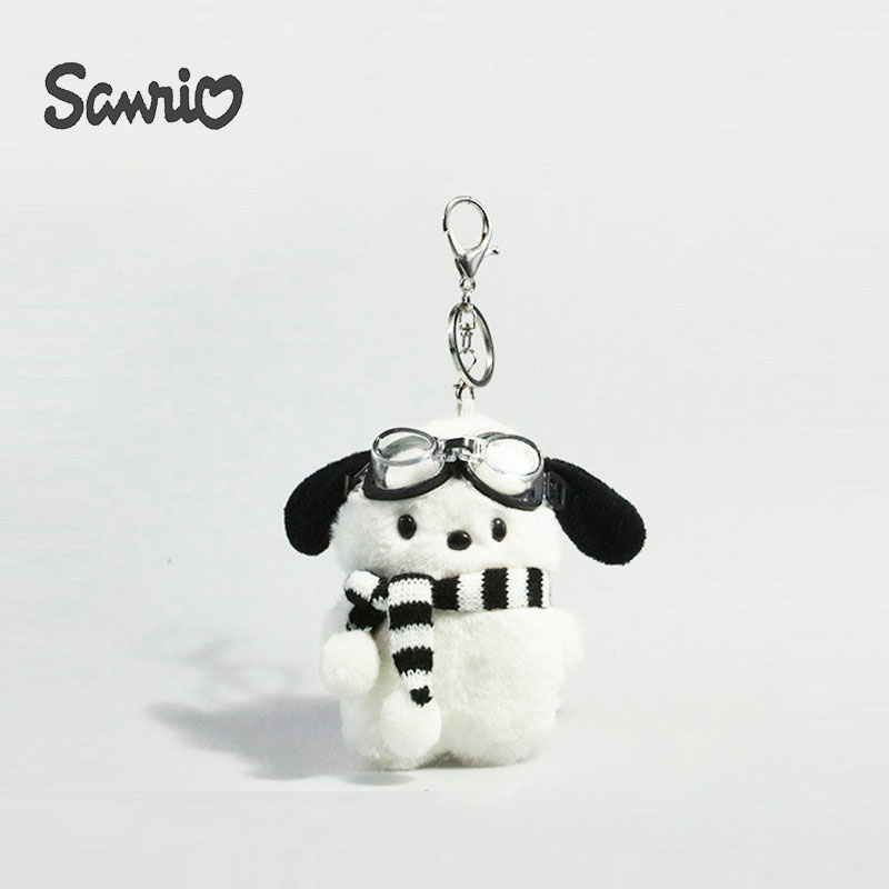 Sanrio плюшевые игрушки кукла брелок Kawaii Pochacco аниме кулон брелок милые детские игрушки плюшевые брелки подарки на день рождения для девочек